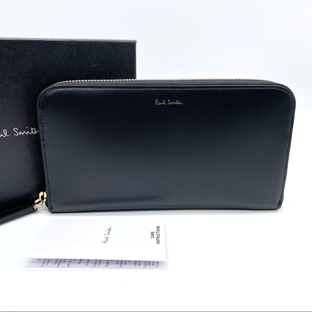 Paul Smith Mens 100% Calf Leather Lrg Zip Wallet